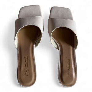 Anne Michelle Beige Women's Mules